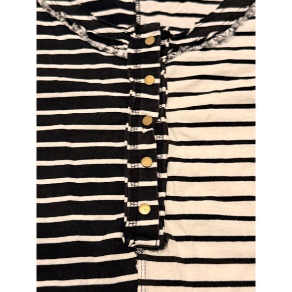 White Birch Black & White Striped Flowy Top Size 1XL Cotton & Rayon Blend Boho - Picture 13 of 13